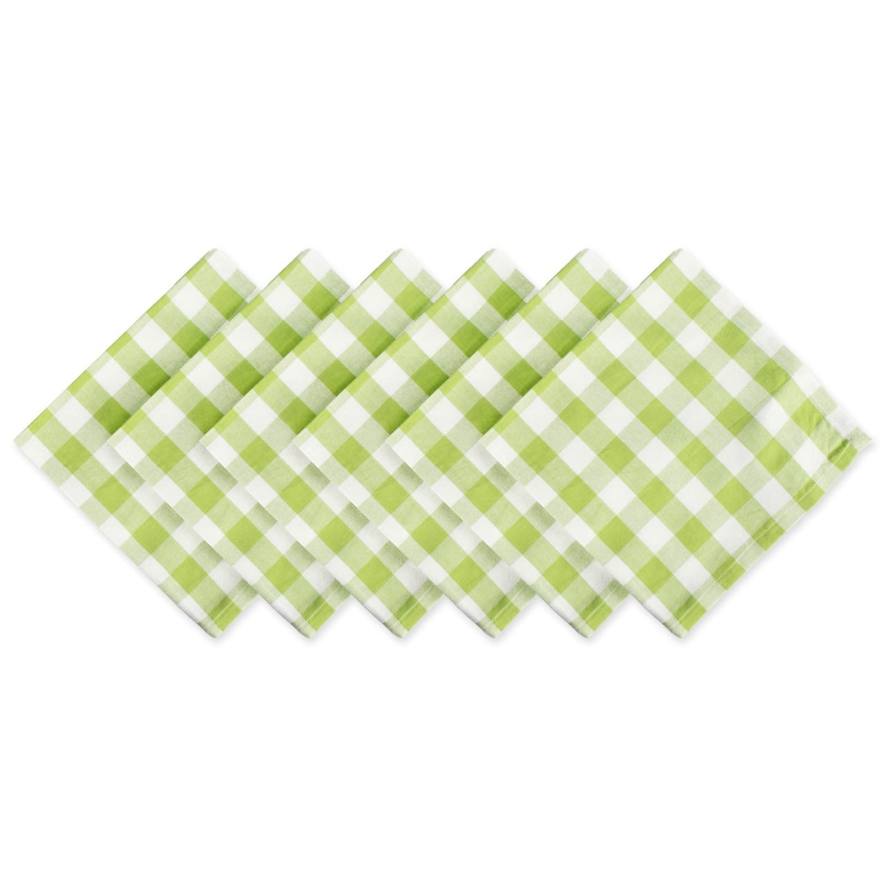 DII® Green Apple & White Check Cloth Dinner Napkins, 6ct.
